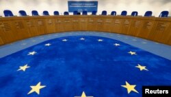 General view of the plenary room of the European Court of Human Rights in Strasbourg, France, Nov. 27, 2013. 