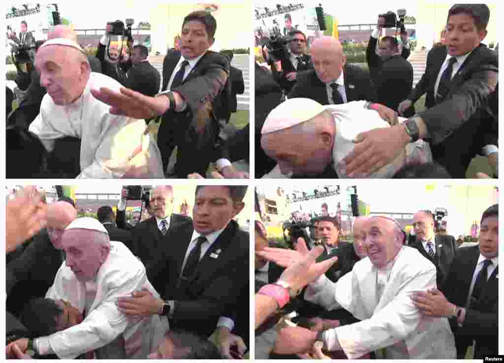 Fafaroma Francis A Yayin Da Ya Ziyarci Kasar Mexico A Babban Filin Wasan Kasar 