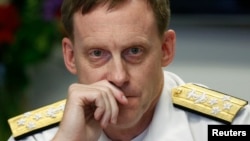 Kepala Badan Keamanan Nasional AS, Laksamana Michael Rogers dalam KTT Keamanan Dunia Maya Reuters di Washington, Mei 2014.