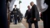 Defense Secretary Jim Mattis, right, greets Jordan's King Abdullah during an honor cordon at the Pentagon, Jan. 30, 2017. 