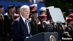 Presidenti Biden duke folur në Normandi (6 qershor 2024)