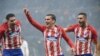 Antoine Griezmann jubile après son but en finale de l'Europa League contre Marseille, France, le 16 mai 2018.