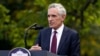 FILE - White House coronavirus adviser Dr. Scott Atlas speaks during an event with President Donald Trump about coronavirus testing in the Rose Garden of the White House, Sept. 28, 2020, in Washington..