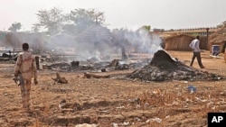 Bentiu, Soudan du Sud, après un raid de l'aviation soudanaise, le 14 avril 2012.