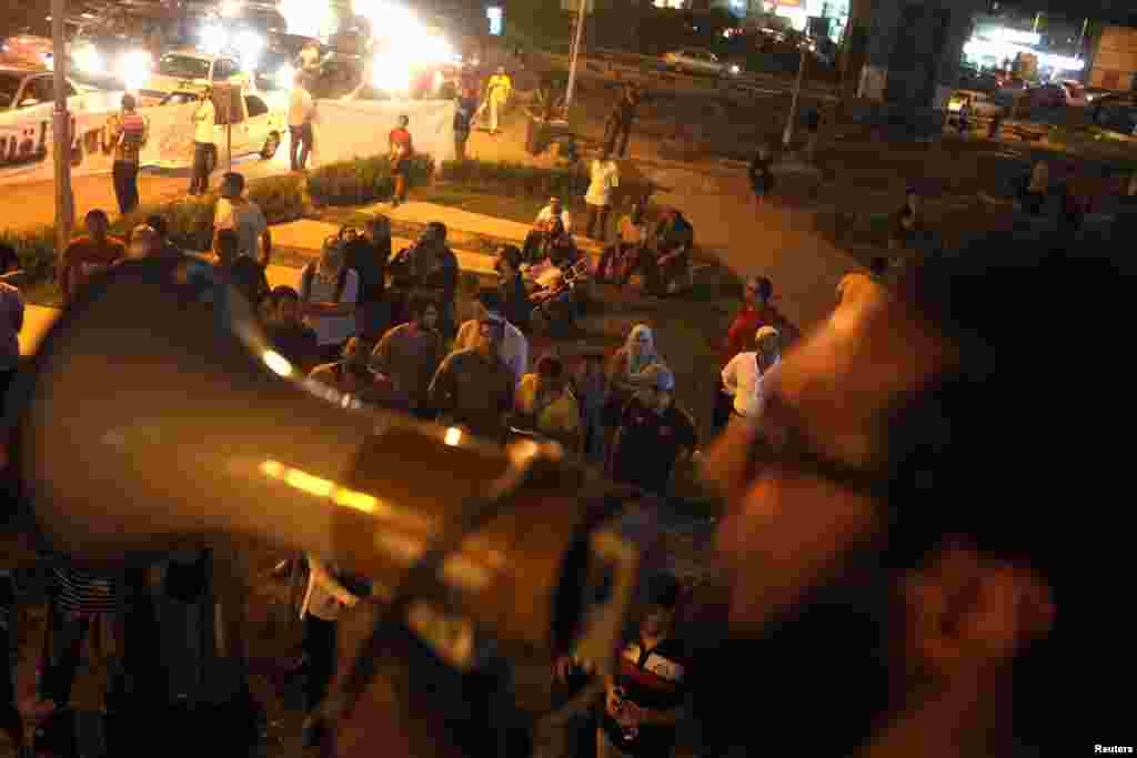 Supporters of Mohamed Morsi during a march from Al-Fath Mosque to the defense ministry in Cairo, July 30, 2013.