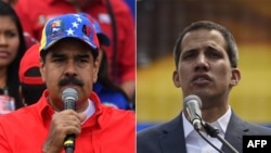 Presiden Venezuela Nicolas Maduro (kiri) dan pemimpin oposisi Venezuela, Juan Guaido (foto: dok).