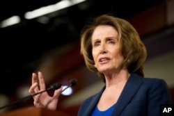 FILE - House Minority Leader Nancy Pelosi, April 23, 2015.