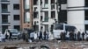 A car bomb exploded in Diyarbakir, Turkey, as a shuttle bus carrying policemen was passing by, killing 7 policemen, March 31, 2016. 