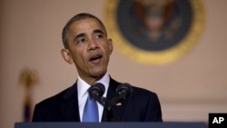 Presiden Barack Obama di Gedung Putih, Washington, (13/5). 