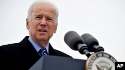 FILE - Vice President Joe Biden speaks in Chicago, Nov. 25, 2013.