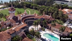 Muonekano wa angani wa nyumba ya Rais wa zamani wa Marekani Donald Trump ya Mar-a-Lago huko Palm Beach Florida. Agosti 15, 2022. REUTERS/Marco Bello.
