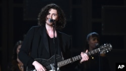 Hozier performs at the 57th annual Grammy Awards on Feb. 8, 2015, in Los Angeles.