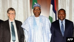Shugaba Buhari da Bill Gate da Aliko Dangote