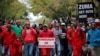 Une manifestation à Pretoria, en Afrique du Sud, le 12 avril 2017.