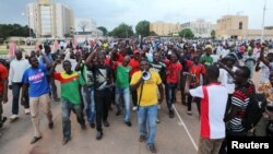 Une manifestation à Ouagadougou, au Burkina Faso, 16 Septembre, 2015. 