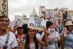 Filipino activists and relatives of people killed in the country's war on drugs hold a rally in observance of Human Rights Day in Manila, on December 10, 2019. Reuters/Eloisa Lopez
