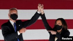 Presiden Terpilih AS Joe Biden (kiri) dan Wapres Terpilih AS Kamala Harris (kanan) terpilih sebagai "Person of The Year 2020" Majalah Time. (Foto: dok).