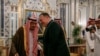 U.S. Secretary of State Mike Pompeo greets Saudi Arabia's King at Al-Salam Palace in Jeddah, June 24, 2019.