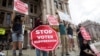 protest against Texas legislators