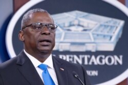Menteri Pertahanan Lloyd Austin berbicara pada konferensi pers di Pentagon, Rabu, 21 Juli 2021 di Washington. (Foto: AP/Kevin Wolf)