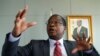 Finance Minister Mthuli Ncube gestures during a media briefing in Harare, Zimbabwe, Oct. 5, 2018. 
