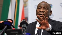 Rais wa Afrika kusini, Cyril Ramaphosa.