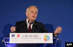 Jean-Marc Ayrault lors d'une conférence de presse, le 26 janvier 2017.