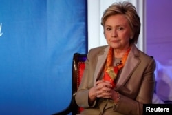 Former U.S. Secretary of State Hillary Clinton takes part in the Women for Women International Luncheon in New York City, New York, May 2, 2017.