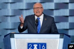 FILE - Rep. Joseph Crowley, D-N.Y., speaks during the second day of the Democratic National Convention in Philadelphia, July 26, 2016.