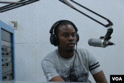 Yusufu Daisa is a presenter at Radio Islam, which is pushing for exclusion from the suspension. (L. Masina for VOA)