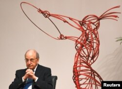 Former U.S. Senator George Mitchell attends an event to celebrate the 20th anniversary of the Good Friday Agreement, in Belfast, Northern Ireland, April 10, 2018.