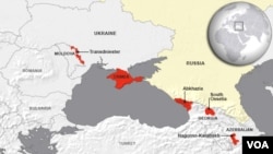 Russian interests in Transistria, Crimea, South Ossetia, Nagorno-Karabakh and Abkhazia