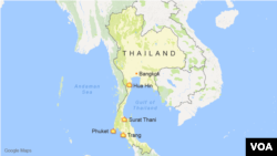 Hua Hin, Surat Thani, Phuket, and Trang, Thailand