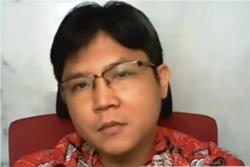 Dosen dan peneliti antikorpsi di SAKSI, Universitas Mulawarman Herdiansyah Hamzah, dalam tangkapan layar. (Foto: VOA/Nurhadi Sucahyo)