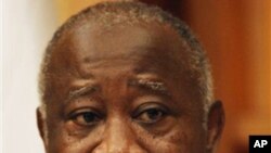 Ivory Coast, President Laurent Gbagbo, speaks during an exclusive interview at his residence, in Abidjan, 26 Dec 2010