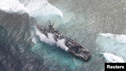 Kapal AS USS Guardian dituduh telah merusak terumbu karang di Tubbataha, Laut Sulu, Filipina (foto: dok).
