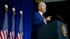 Presiden AS Joe Biden berbicara mengenail upaya untuk mengurangi kekerasan dengan senjata di Monterey Park, California, pada 14 Maret 2023. (Foto: AP/Evan Vucci)