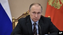 Le président russe Vladimir Poutine (12 avril 2017) 