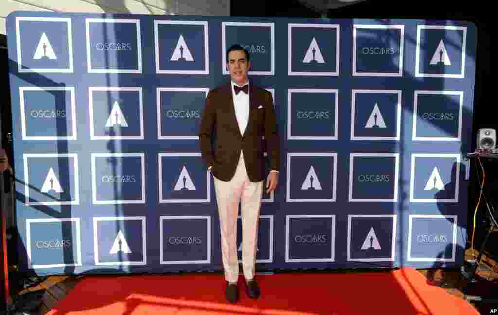 Sacha Baron Cohen arrives to attend a screening of the Oscars on April 26, 2021, in Sydney, Australia.