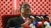FILE - Former Malawi President Peter Mutharika addresses the media at a news conference in Blantyre, June 27, 2020.