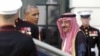 U.S. President Barack Obama (L) greets Saudi Arabia's Crown Prince Mohammed bin Nayef as he plays host to leaders and delegations from the Gulf Cooperation Council countries at the White House in Washington, May 13, 2015.