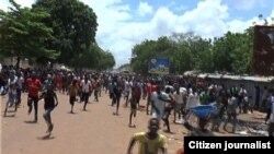 Kasuwar Yamai inda mahukuntar Nijar suka rusa wasu shaguna da aka gina da kwanukan jinka