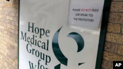 A sign outside the Hope Medical Group for Women in Shreveport, La., on Feb. 20, 2020, one of three in the state that provides abortions to women.