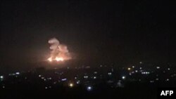 Tirs israéliens sur Damas en Syrie le 20 novembre 2019.