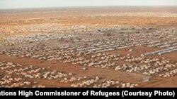 Hoton sansanin 'yan gudun hijira mafi girma a duniya da ake kira Dadaab, dake arewa maso gabashin kenya.
