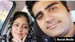 ناهید شیرپیشه در کنار پویا بختیاری از جان‌باختگان اعتراضات آبان ۹۸ - آرشیو