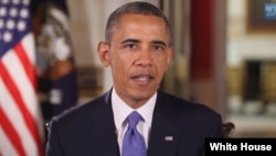 Presiden Barack Obama menyampaikan pidato mingguan dari Gedung Putih (Foto: dok).