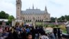 French police forces take position in the Neudorf district of Strasbourg, France. Security forces were trying to catch the suspected Strasbourg gunman dead or alive as the city was still in mourning with candles lit and flowers left at the site of Tuesday's attack near the Christmas market.