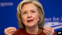 Hillary Rodham Clinton pada sebuah acara 23 Maret 2015.