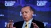 Le président de la Turquie Recep Tayyip Erdogan lors du Forum de Bloomberg sur le business mondial à New York, 20 septembre 2017.